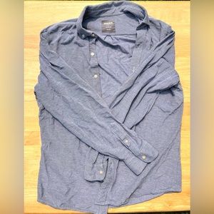 Bonobos Grey 100% Pima Cotton Button Up Shirt Men’s LARGE Slim Fit